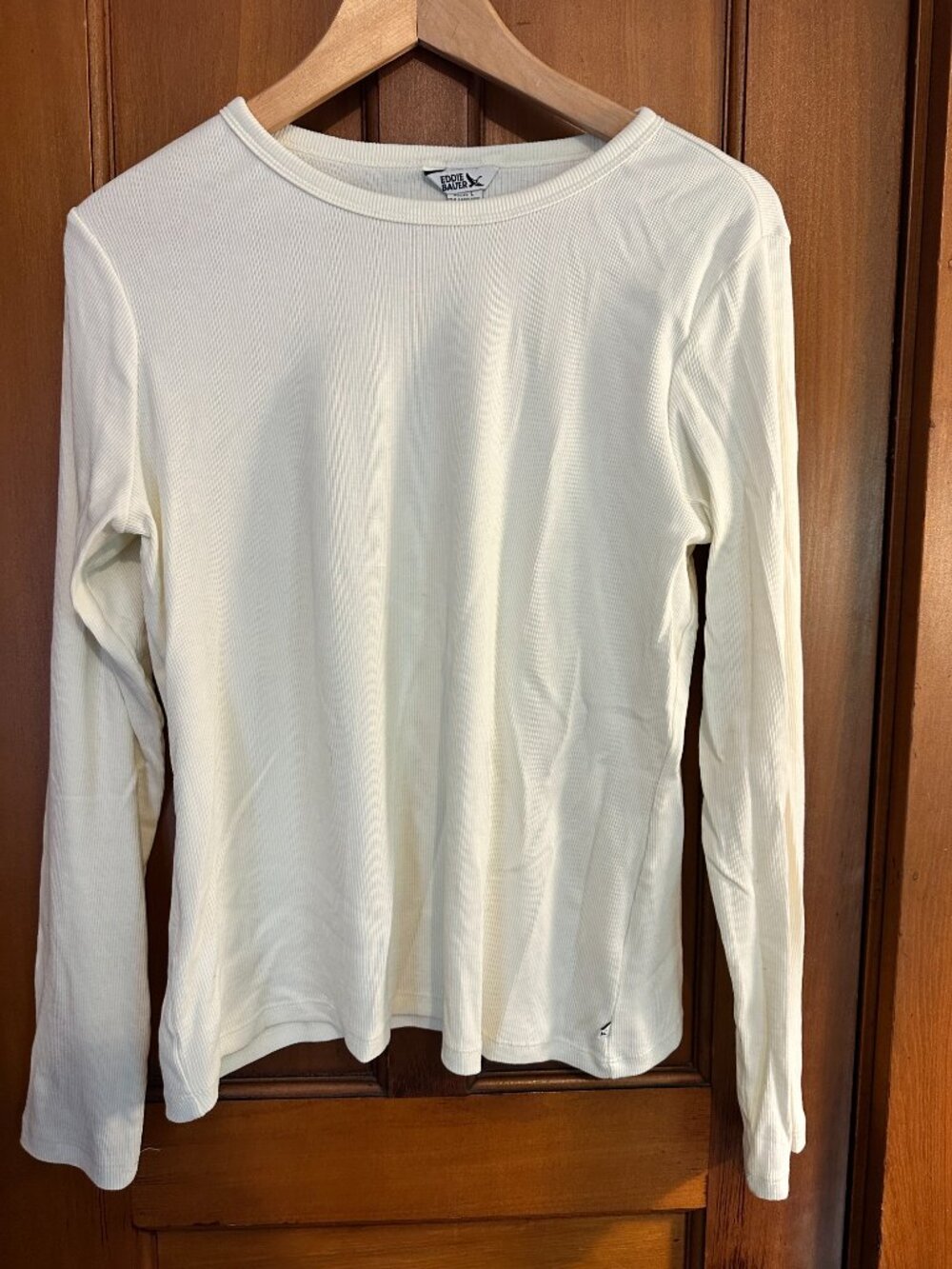 Eddie Bauer White Thermal Long-Sleeve Tee